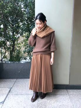 「BCSTOCK」｜「アイテム（スカート）」を使った、asakoさん（レディース・153cm）の秋コーディネート