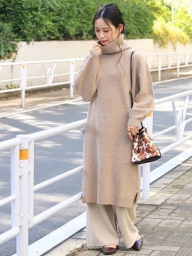 「B.C STOCK（ベーセーストック）のアイテム（バッグ）」を使った、asakoさん（レディース・153cm）の秋コーディネート