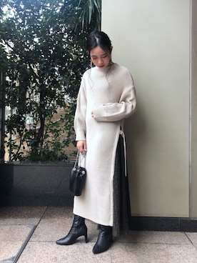 「B.C STOCK（ベーセーストック）のアイテム（バッグ）」を使った、asakoさん（レディース・153cm）の秋コーディネート