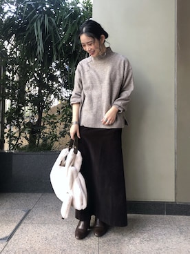 asakoさん（レディース・153cm）の冬コーディネート