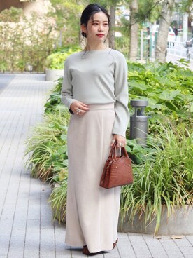 「B.C STOCK（ベーセーストック）のアイテム（バッグ）」を使った、asakoさん（レディース・153cm）の冬コーディネート