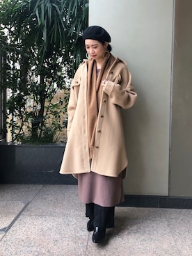 「MARCOMONDE（マルコモンド）のアイテム」を使った、asakoさん（レディース・153cm）の冬コーディネート