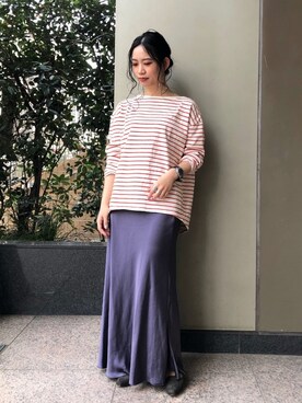 「BCSTOCK」｜「アイテム（スカート）」を使った、asakoさん（レディース・153cm）の春コーディネート