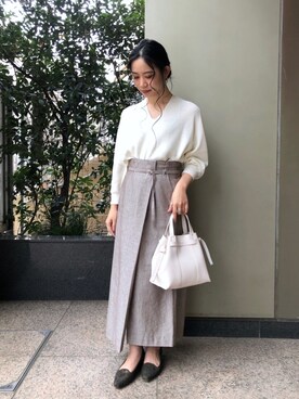 「BCSTOCK」｜「アイテム（スカート）」を使った、asakoさん（レディース・153cm）の春コーディネート