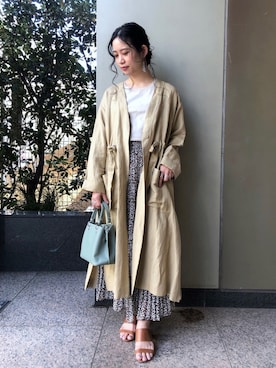 「BCSTOCK」｜「アイテム（その他アウター）」を使った、asakoさん（レディース・153cm）の春コーディネート