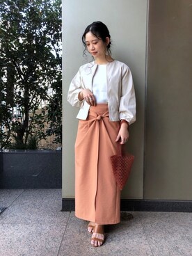 「B.C STOCK（ベーセーストック）のアイテム（ジャケット/アウター）」を使った、asakoさん（レディース・153cm）の春コーディネート