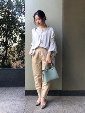 「BCSTOCK」｜「アイテム（パンツ）」を使った、asakoさん（レディース・153cm）の春コーディネート