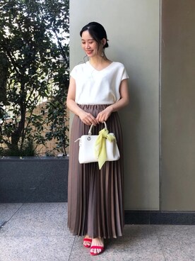 「BCSTOCK」｜「アイテム（スカート）」を使った、asakoさん（レディース・153cm）の春コーディネート