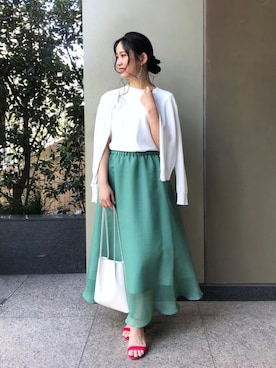 「BCSTOCK」｜「アイテム（スカート）」を使った、asakoさん（レディース・153cm）の春コーディネート