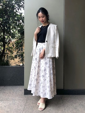 「B.C STOCK（ベーセーストック）のアイテム（ジャケット/アウター）」を使った、asakoさん（レディース・153cm）の春コーディネート