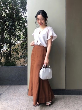 「BCSTOCK」｜「アイテム（スカート）」を使った、asakoさん（レディース・153cm）の春コーディネート