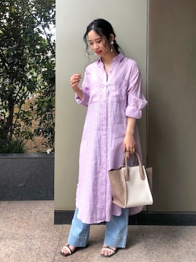 「B.C STOCK（ベーセーストック）のアイテム（パンツ）」を使った、asakoさん（レディース・153cm）の春コーディネート