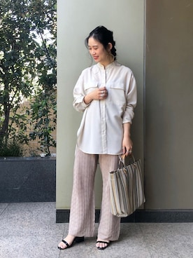 「B.C STOCK（ベーセーストック）のアイテム（バッグ）」を使った、asakoさん（レディース・153cm）の夏コーディネート