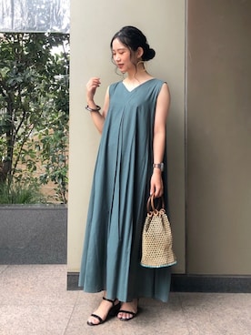 「B.C STOCK（ベーセーストック）のアイテム（バッグ）」を使った、asakoさん（レディース・153cm）の夏コーディネート