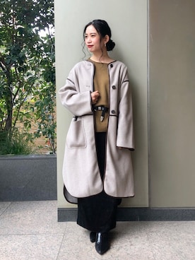 「MARCOMONDE（マルコモンド）のアイテム」を使った、asakoさん（レディース・153cm）の秋コーディネート