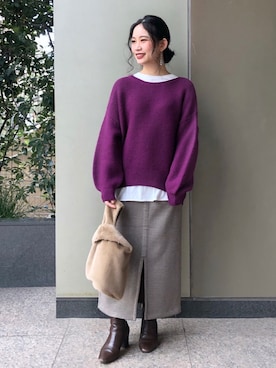 asakoさん（レディース・153cm）の冬コーディネート