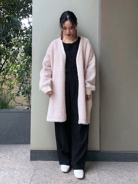 「B.C STOCK（ベーセーストック）のアイテム（パンツ）」を使った、asakoさん（レディース・153cm）の冬コーディネート