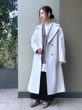 「B.C STOCK（ベーセーストック）のアイテム（ジャケット/アウター）」を使った、asakoさん（レディース・153cm）の冬コーディネート