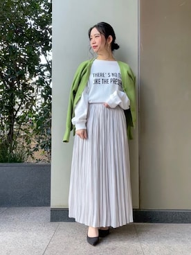 「Simplicite（サンプリシテ）のアイテム（トップス）」を使った、asakoさん（レディース・153cm）の春コーディネート