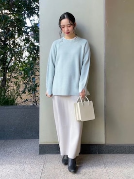 「Simplicite（サンプリシテ）のアイテム」を使った、asakoさん（レディース・153cm）の春コーディネート