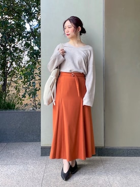 「Simplicite（サンプリシテ）のアイテム（バッグ）」を使った、asakoさん（レディース・153cm）の春コーディネート