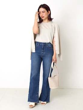 「Simplicite（サンプリシテ）のアイテム（サンダル）」を使った、asakoさん（レディース・153cm）の春コーディネート