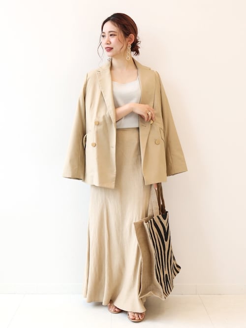 【中古】シンプリシテェ SIMPLICITE 25AW Wブレストピークド4Bジャケット テーラード ダブル F ブラック ベージュ セール】Wブレストテーラードジャケット◇（テーラードジャケット