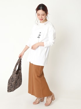 「Simplicite（サンプリシテ）のアイテム（バッグ）」を使った、asakoさん（レディース・153cm）の夏コーディネート