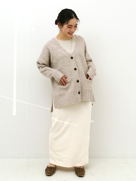 「Simplicite（サンプリシテ）のアイテム（スリッポン）」を使った、asakoさん（レディース・153cm）の冬コーディネート