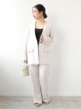 「Simplicite（サンプリシテ）のアイテム（バッグ）」を使った、asakoさん（レディース・153cm）の冬コーディネート