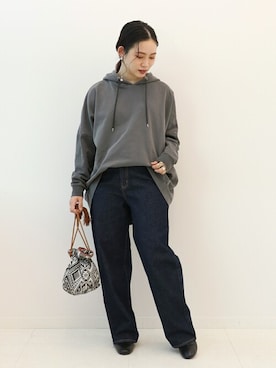 「Simplicite（サンプリシテ）のアイテム」を使った、asakoさん（レディース・153cm）の冬コーディネート