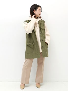 「Simplicite（サンプリシテ）のアイテム（スラックス）」を使った、asakoさん（レディース・153cm）の冬コーディネート