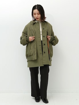 「Simplicite（サンプリシテ）のアイテム（ブルゾン）」を使った、asakoさん（レディース・153cm）の冬コーディネート