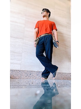 「idealism sound（イデアリズムサウンド）のアイテム」を使った、Y.Sさん（メンズ・171cm）の夏コーディネート