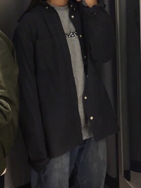 「H&M（エイチ・アンド・エム）のアイテム（その他アウター）」を使った、不是渔さん（レディース・176cm）の夏コーディネート