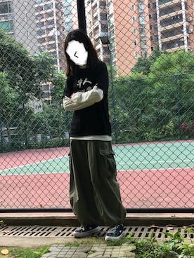 「CLOT（クロット）のアイテム（トップス）」を使った、不是渔さん（レディース・176cm）の夏コーディネート