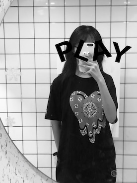 「CLOT（クロット）のアイテム（トップス）」を使った、不是渔さん（レディース・176cm）の夏コーディネート