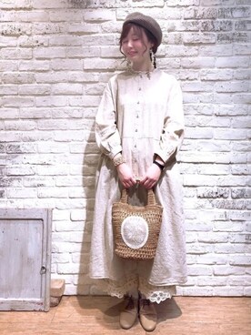 「TSUHARU by Samansa Mos2（ツハルバイサマンサモスモス）のアイテム（アクセサリー）」を使った、なかお⚘さん（レディース・165cm）の春コーディネート