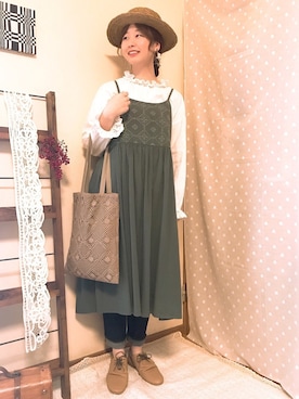 「アイテム（その他）」を使った、なかお⚘さん（レディース・165cm）の春コーディネート