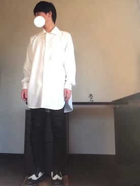 「UNIQLO（ユニクロ）のWOMEN ウルトラストレッチジーンズ（デニムパンツ）」を使った、亀山@ふじくんさん（メンズ・160cm）の春コーディネート