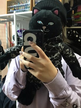 「RIPNDIP（リップンディップ）のアイテム（雑貨/ホビー）」を使った、せらさん（レディース・157cm）の冬コーディネート