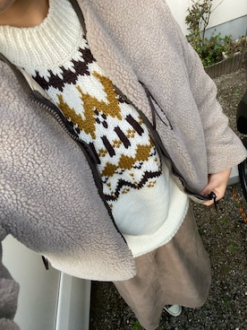 「Ifuru（イフル）のアイテム（ジャケット/アウター）」を使った、naaagiさん（レディース・166cm）の冬コーディネート