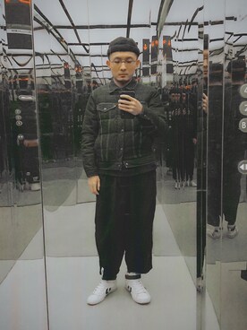 「日系极简」｜「アイテム（ブルゾン）」を使った、SINCERE㍿さん（メンズ・166cm）の冬コーディネート