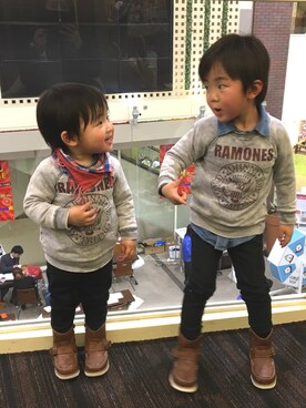 「きょうだいコーデ」｜「アイテム（ブーツ）」を使った、ゆきさん（キッズ・100cm）の冬コーディネート