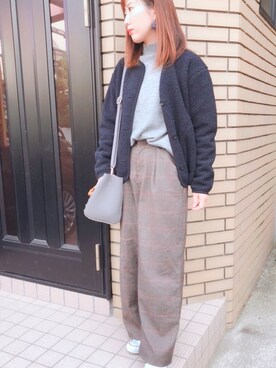 「アイラブCONVERSE」｜「アイテム（その他アウター）」を使った、ゆきさん（レディース・155cm）の冬コーディネート