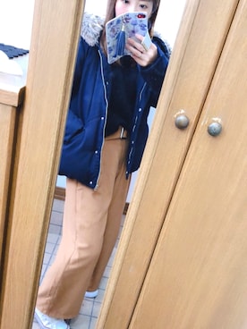 「BACK NUMBER（バックナンバー）のアイテム（ダウンジャケット/コート）」を使った、ゆきさん（レディース・155cm）の冬コーディネート