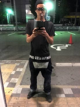 「G-STAR RAW（ジースターロゥ）のアイテム（サロペット/オーバーオール）」を使った、Shinyaさん（メンズ・185cm）の夏コーディネート