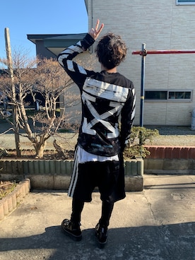 「MARCELO BURLON（マルセロ・バーロン）のアイテム（アクセサリー）」を使った、usedmixさん（メンズ・163cm）の春コーディネート