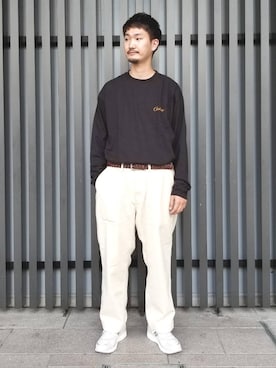「BIG MAC（ビッグマック）のアイテム（パンツ）」を使った、BONさん（メンズ・180cm）の秋コーディネート