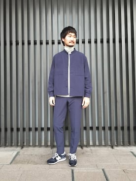 「ビジネス」｜「アイテム（ブルゾン）」を使った、BONさん（メンズ・180cm）の冬コーディネート